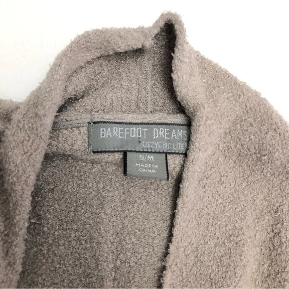 Barefoot Dreams CozyChic Lite Ombre Drape Calypso Cardigan 436 Grey Black  S/M - Picture 5 of 10